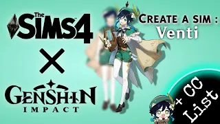 The Sims 4 X Genshin Impact | Create a Sim: Venti + CC list | # 21