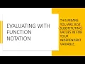 1B 1 Function Notation