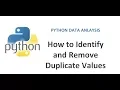 Python Pandas Tutorial 19 How to Identify and Drop Duplicate Values Removing duplicate values