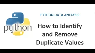 Python Pandas Tutorial 19 How to Identify and Drop Duplicate Values Removing duplicate values