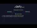 Defy Meaning And Pronunciation Dictionary
