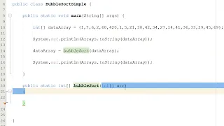 How to Do a Bubble Sort in Java Simple