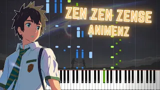 Download [Animenz] Kimi no Na wa OST - Zen Zen Zense - Piano Tutorial || Synthesia MP3