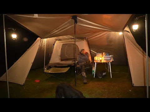 Download MP3 CAMPING in the RAIN - TENT in a TENT - Dog