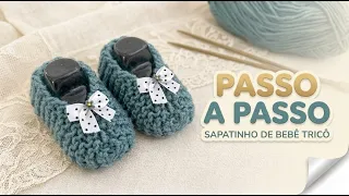 Um Sapatinho de Tricô Que Faz Sucesso em Qualquer Chá de Bebê!