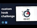 React Hook Challenge Custom Countdown Timer - Junior Level