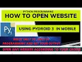 How to open any website using python in mobile using pydroid