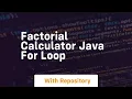 factorial calculator java for loop
