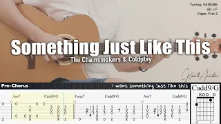 Download Something Just Like This - The Chainsmokers \u0026 Coldplay | Fingerstyle Guitar | TAB + Chords + Lyrics MP3