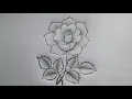 Download Lagu Rose Drawing | How To Draw A Rose | Flower Design Drawing | Flower Art