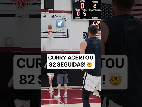 CURRY ACERTOU 82 VEZES SEGUIDAS! 🤯🔥 #nba   (via: Steph Curry/TT)