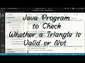 Java Program to check given triangle is valid or not English Java Programming for Beginners