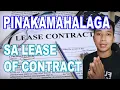 5 important rules in Lease of Contract huwag baliwalain