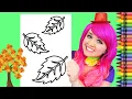 How To Color Autumn Leaves Crayons