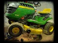 John Deere E100 - Change Mower Blades without taking deck off