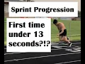 100m Sprint Progression First time under 13