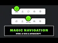 Magic Navigation Menu Indicator with HTML CSS JavaScript Fast Tutorial