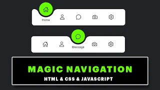 Magic Navigation Menu Indicator with HTML CSS JavaScript Fast Tutorial