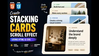 Modern Stacking Cards Website Section Using CSS Sticky