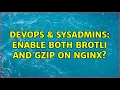 DevOps SysAdmins Enable both brotli and gzip on NGINX