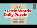 7 Little Words Daily Puzzle November 15 2018