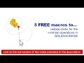 5 FREE SOLIDWORKS macros to save clicks