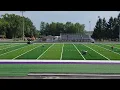 The new turf field being installed at Albion High School 2023