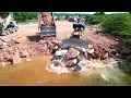 Download Lagu Amazing complete the project with fast dozer work moving stones landfill ground level \u0026 clearing mud