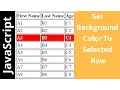 How To Change Selected HTML Table Row Background Color Using Javascript with Source code