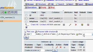Inserting fields into database tables with phpmyadmin By webanchor net