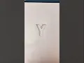 How to draw 3D letter Y 3D art drawing with pencil pencil sketch