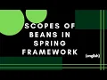 Scope Of Beans In Spring Framework in English