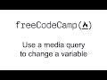 Basic CSS - Use a media query to change a variable