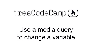 Basic CSS - Use a media query to change a variable