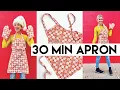 Make an EASY APRON in 30 mins all the steps FREE PATTERN