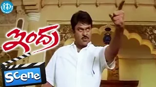 indra movie scenes chiranjeevi warns sivaji sonali bendre arthi agarwal