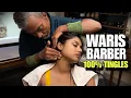  Beautiful Asmr head massage done by our Indian  barber Waris, 100% tingles, Neck crack Adjustment 