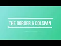 8 HTML Tutorial Creating a Table Border Colspan Align and Background Color Attrib Ryuki Tuts