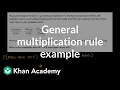 General multiplication rule example dependent events Probability combinatorics