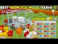 Fastest 26 33 WOOL FARM in Minecraft Bedrock 278000