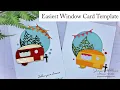 Easiest Window Card Template with the Tree Lot Dies