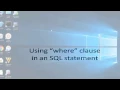 oracle dba training online how to use where clause in sql