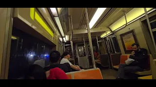 Riding a Queens bound Express R46 N train from 14 Street Union Square to Queensboro Plaza