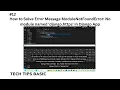 12 - How to Solve Error Message ModuleNotFoundError No module named django https in Django App