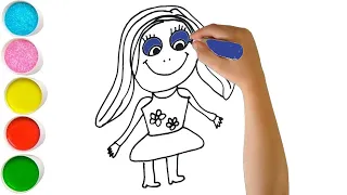 Draw a Picture of a Girl gadis cantik menggambar 아름다운 소녀 그리기   Pony Colors Art 1080p, h26