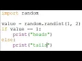 Coin Flipping Simulator in python IDLE