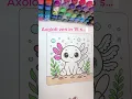 Coloring a Pink Axolotl Page Gentle Relaxing Marker Coloring