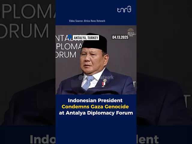 ⁣Indonesian President Condemns Gaza Genocide at Antalya Diplomacy Forum