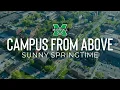 Sunny Springtime Campus From Above