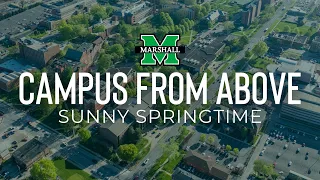 Sunny Springtime Campus From Above